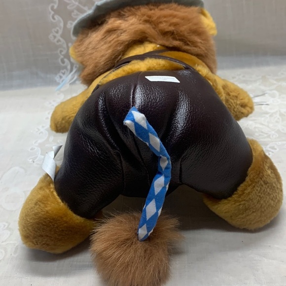 1997 Vintage 11" Gerhardshofen Germany yodeling lion plush stuffed animal - Picture 6 of 12